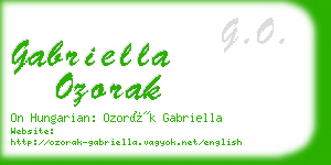 gabriella ozorak business card